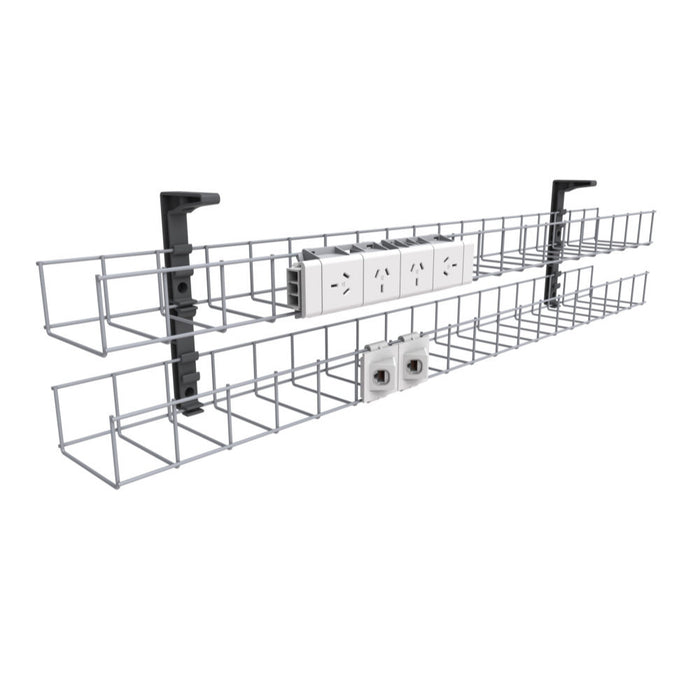 Dual Tier Cable Basket Kit - Teamwork Office Furniture